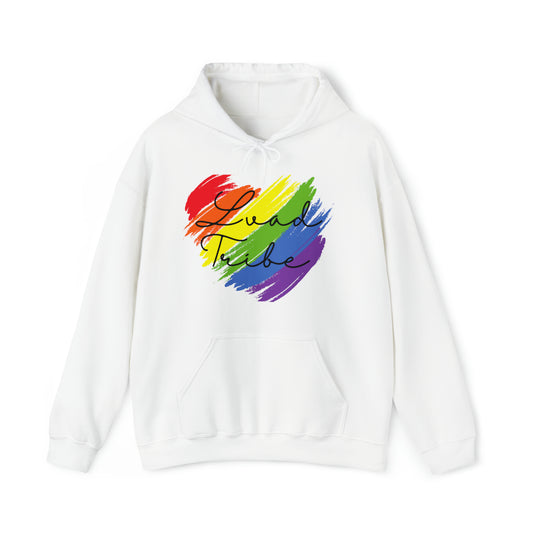 Lvad Tribe Rainbow Heart Unisex Heavy Blend™ Hooded Sweatshirt