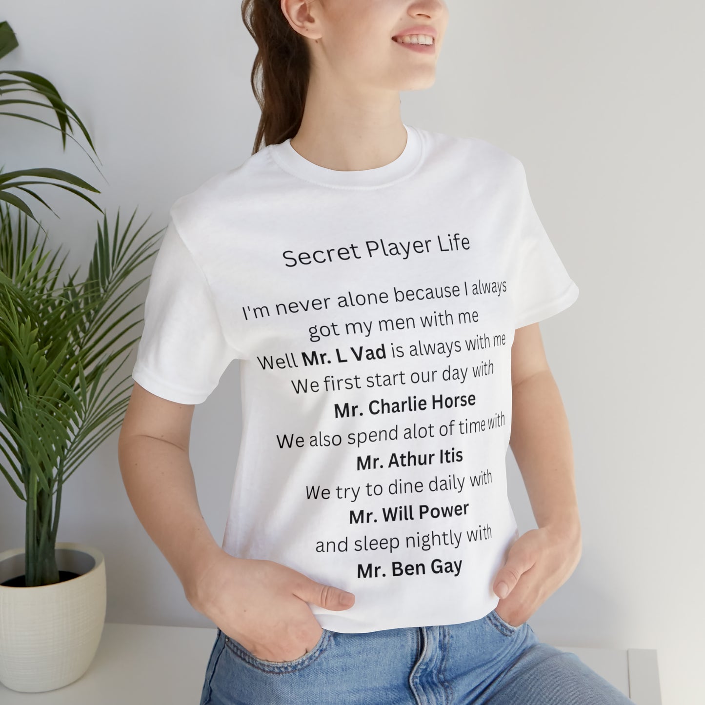 Lvad Tribe Secret Player Life Unisex Jersey Short Sleeve Tee