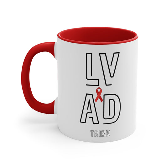 Lvad Tribe For Heart Health Awareness Accent Coffee Mug, 11oz