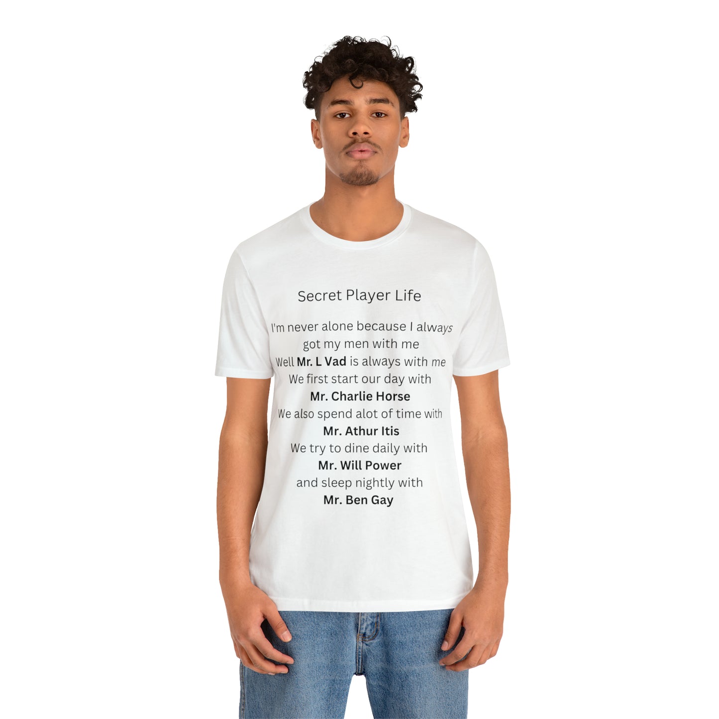 Lvad Tribe Secret Player Life Unisex Jersey Short Sleeve Tee