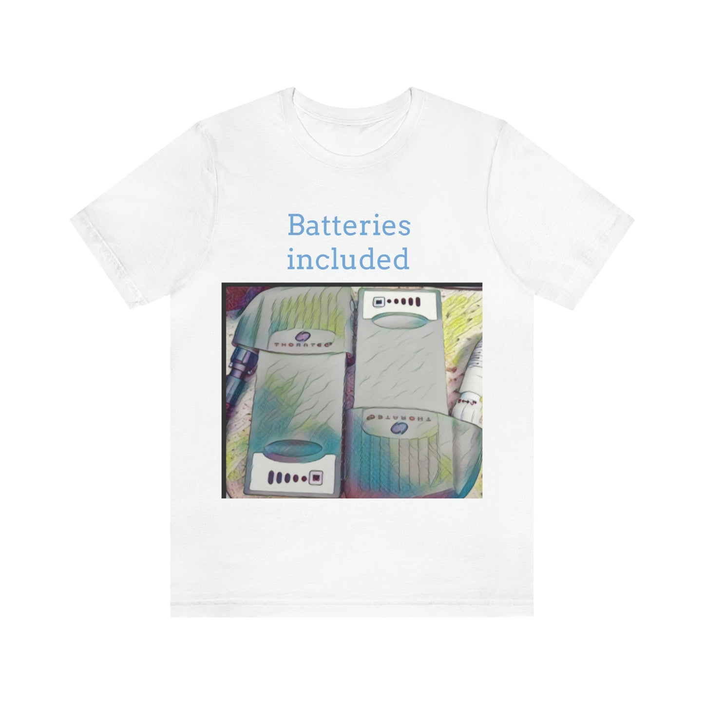 Lvad Batteries Included Unisex Jersey Short Sleeve Tee