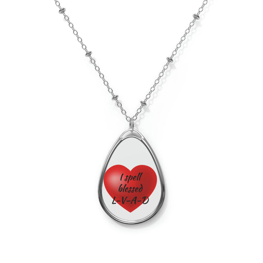 Lvad Blessed! Oval Necklace