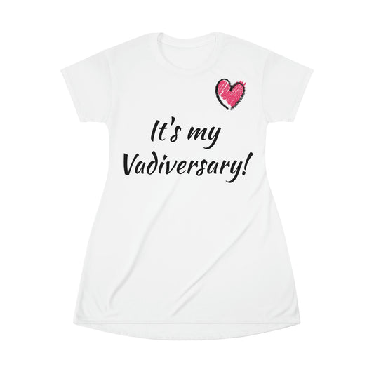 Lvad Vadiversary All Over Print T-Shirt Dress. Proudly Celebrate Your Lvad Anniversary
