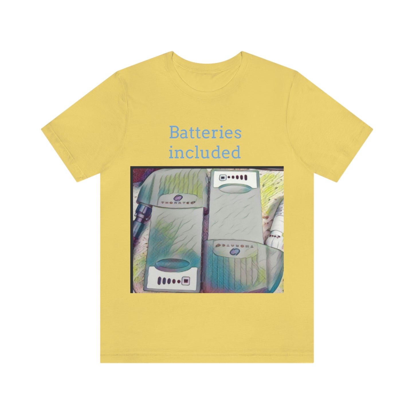 Lvad Batteries Included Unisex Jersey Short Sleeve Tee